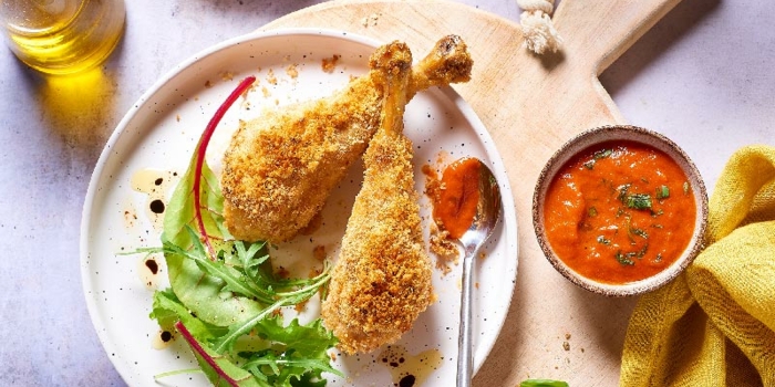 Recette du mois : Pilons de poulet panés et rôtis au parmesan