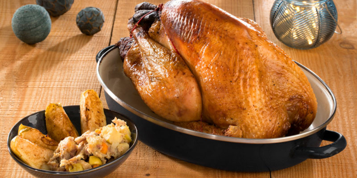 Recette du mois : Dinde farcie à la chair à saucisse et à la pomme golden