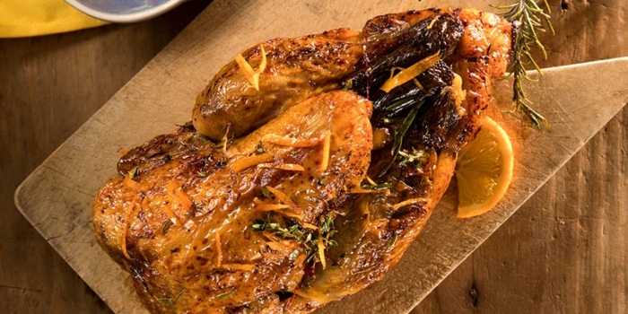 Recette : Pintade du Gers au miel, orange et romarin Purée de carottes