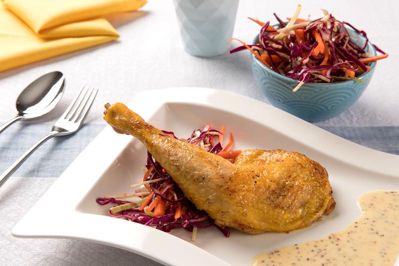 Cuisses de poulet sauce au miel et moutarde - Poulet du Gers