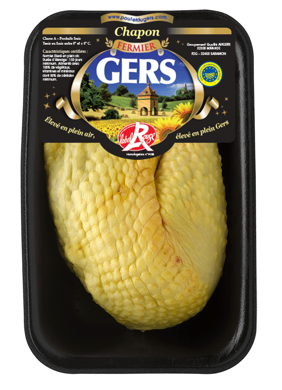 Chapon de poulet fermier jaune - Label Rouge - Auvray Volailles